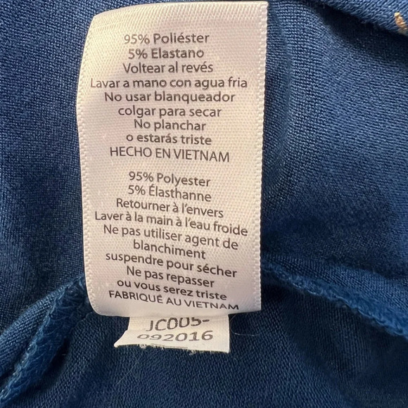 LuLaRoe Carly Dress Blue with Metallic Gold Floral Design Size Small - Picture 7 of 11